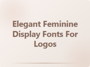 Elegant Feminine Display Fonts for Logos