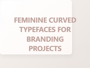 Feminine Curved Typefaces for Branding Projects